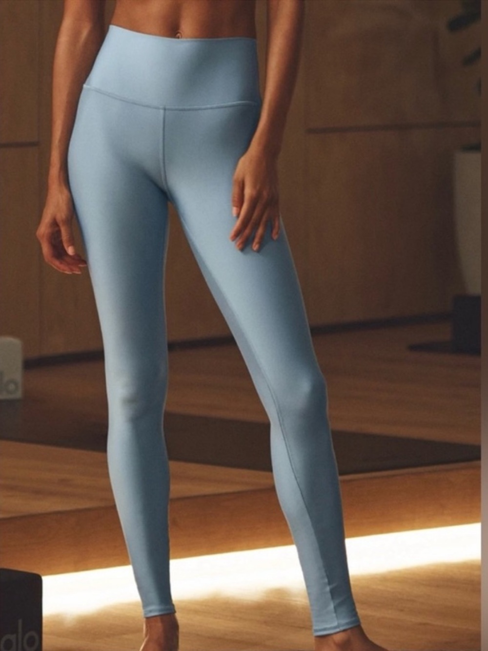 NWOT ALO Yoga High Waist Airlift Leggings - Celestial Blue - Small - Full Length